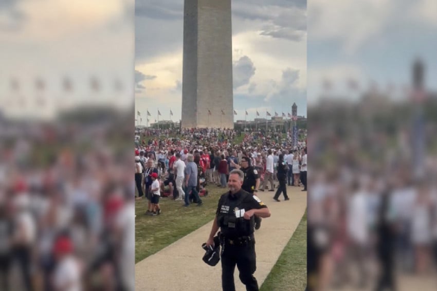 Badai Ganas Ancam Gagalkan Pidato Trump di Hari Kemerdekaan AS, Ribuan Orang Berhamburan Kabur